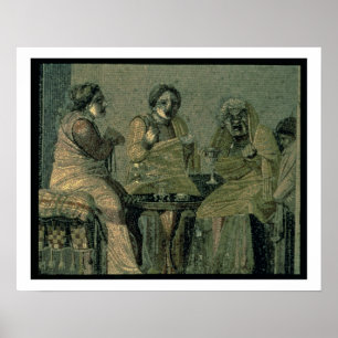 Wise woman and her patients, from the Villa Cicero Poster