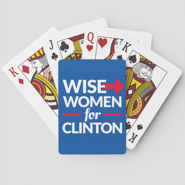 WISE WOMEN FOR CLINTON Playing Cards - DEAL ME IN! (Back)