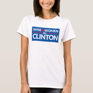 WISE WOMEN FOR CLINTON Wide Logo tee