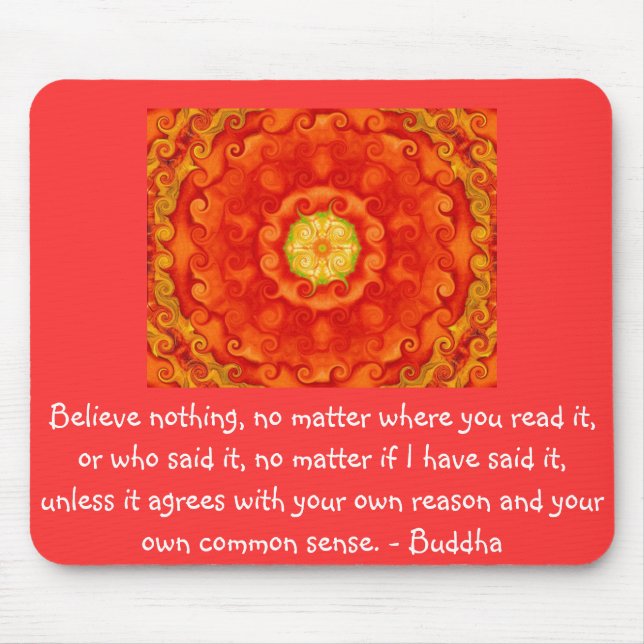 Wise Words of Wisdom from the Buddha quote Mouse Mat (Front)