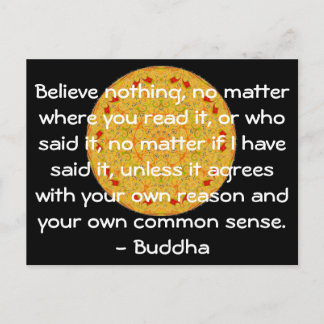Wise Words of Wisdom from the Buddha quote Postcard