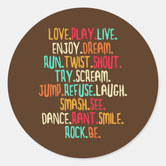 Wise Yoga Love Meaning of Life Mentor Poem  Classic Round Sticker (Front)