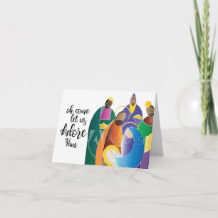 Wisemen, Oh Come Let Us Adore Him Holiday Card