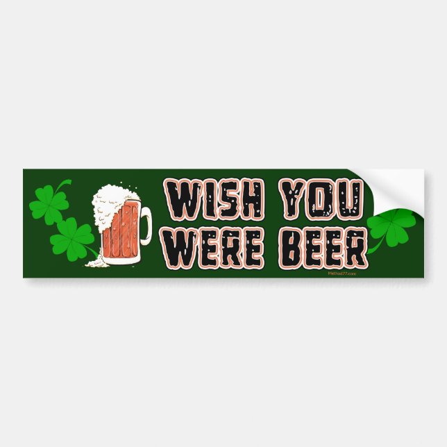 Wish Beer Irish Bumper Sticker (Front)