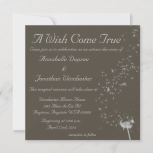 Wish Dandelion Wedding Invitation