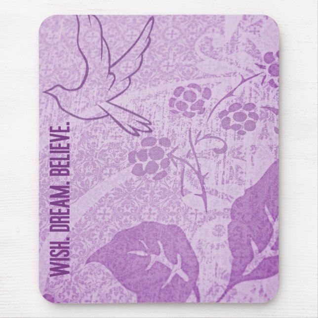 Wish. Dream. Believe. Mouse Mat (Front)