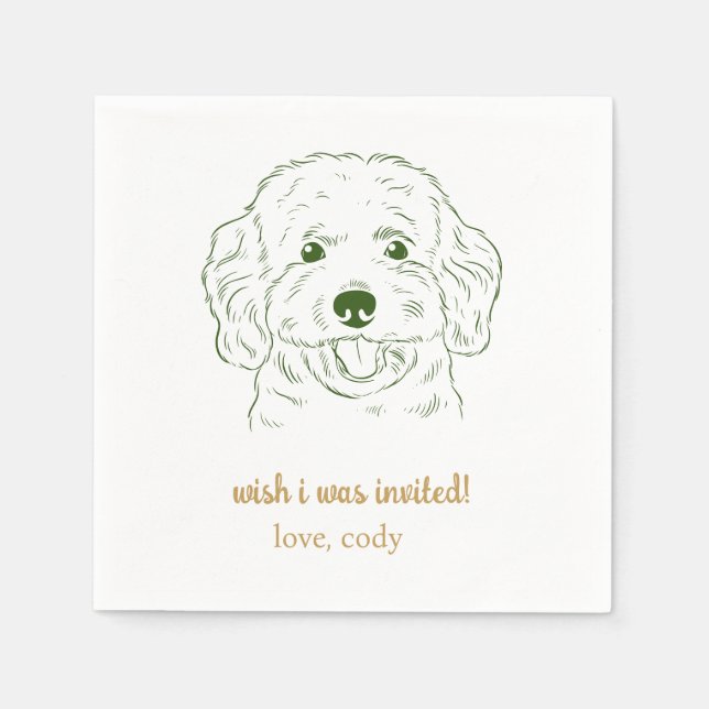 Wish I Was Invited Pet Wedding Napkins (Front)