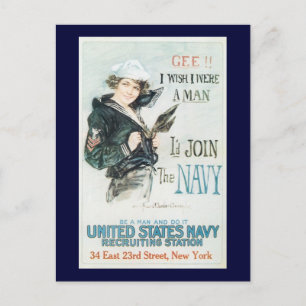 Wish I Were A Man World War 2 Postcard