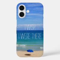 Wish I Were There - Blue Beach Umbrella