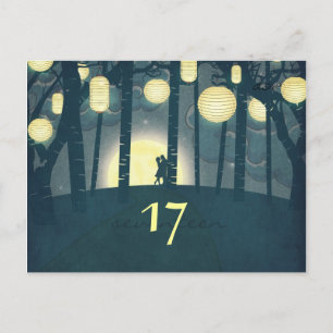 Wish Lanterns Dream Forest - Table Number Card