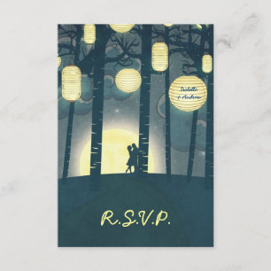 Wish Lanterns Dream Forest Wedding RSVP Invitation