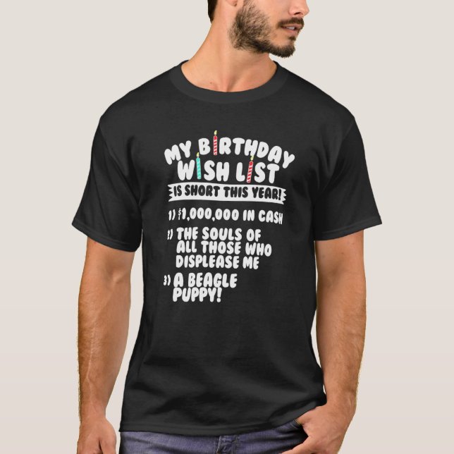 Wish List A Beagle T-Shirt (Front)