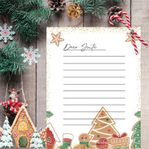  Wish List Letter to Santa Festive Kids Christmas