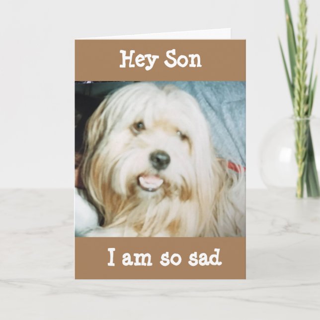 WISH THIS WAS IN PERSON SON "HAPPY BIRTHDAY" CARD (Front)