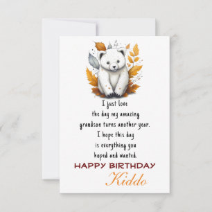 Wish to grand son card