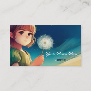 Wish Under the Stars – Dreamy Anime-Inspired Business Card