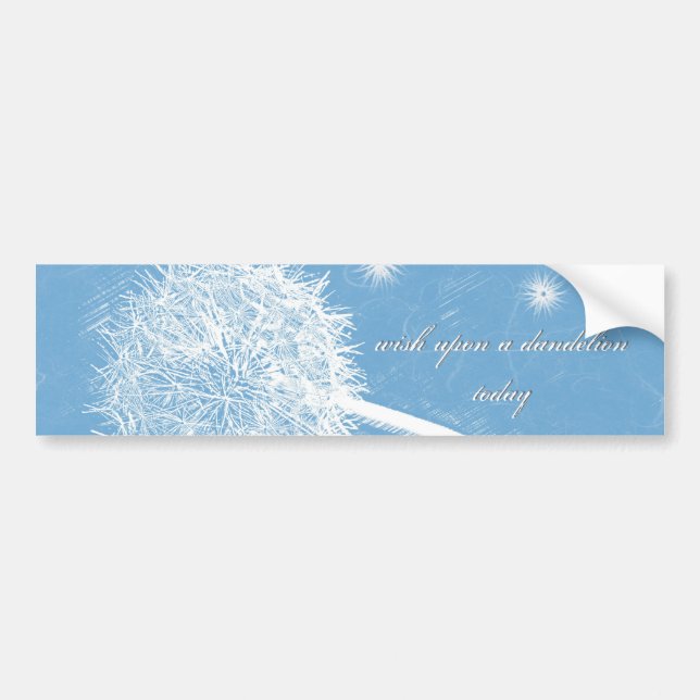 Wish upon a dandelion bumper sticker (Front)