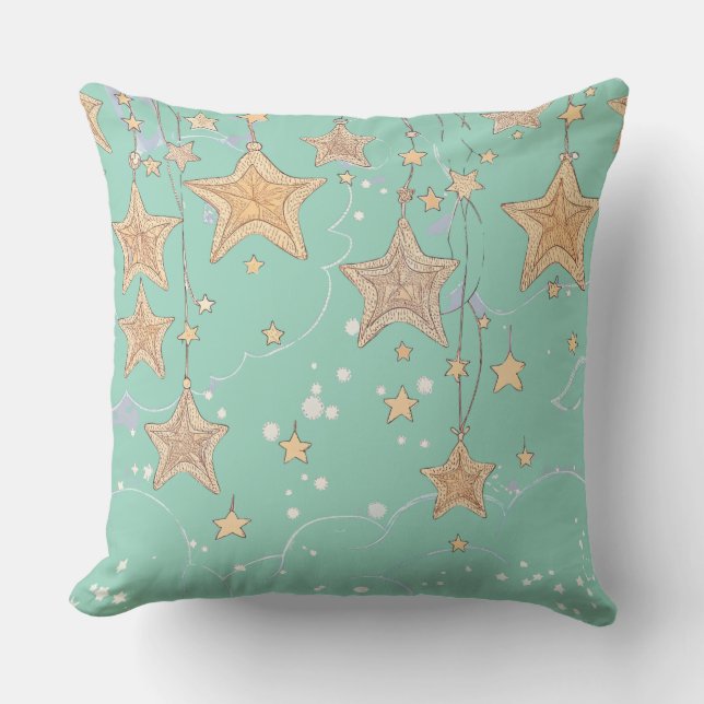 Wish Upon a Star Throw Pillow (20" x 20") (Front)
