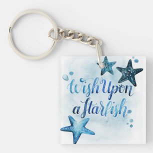 Wish Upon a Starfish Key Ring