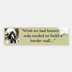 Wish we had built a border wall bumper sticker
