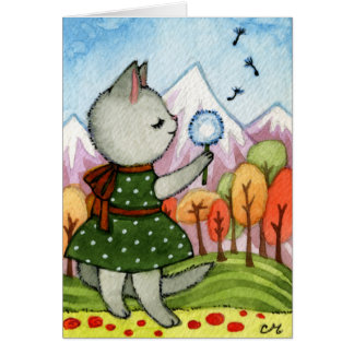 Wish - Whimsical Cat Art