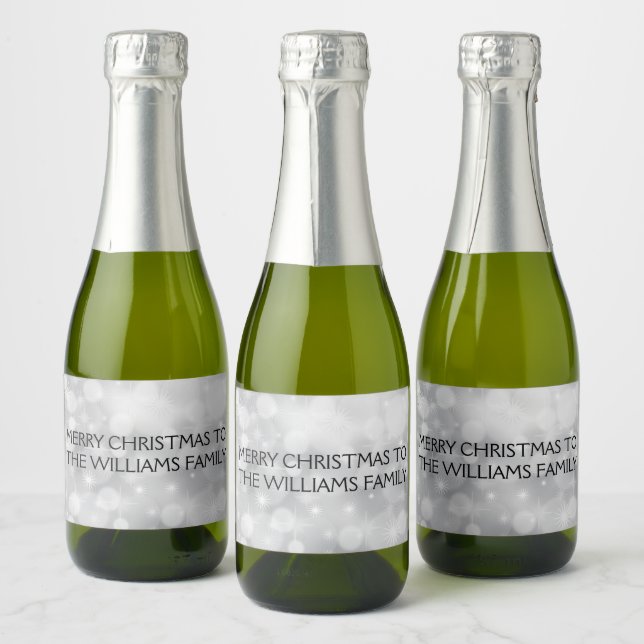 Wish you a happy and successful new year sparkling wine label (Bottles)