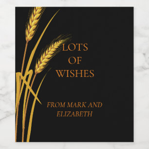 Wish you a happy and successful new year wine labe label