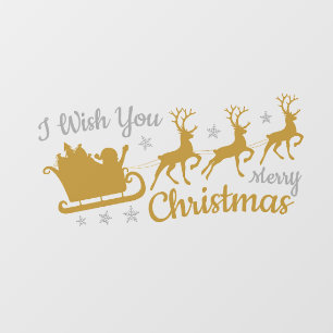 Wish you a merry christmas window cling