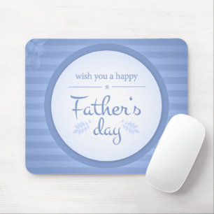 Wish you happy fathers day text blue mouse mat