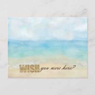 Wish you here, beach postcard