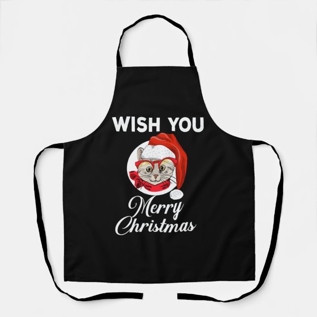 WISH YOU MERRY CHRISTMAS APRON (Front)