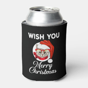 WISH YOU MERRY CHRISTMAS CAN COOLER