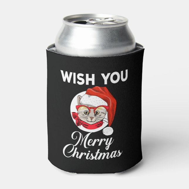 WISH YOU MERRY CHRISTMAS CAN COOLER (Can Front)