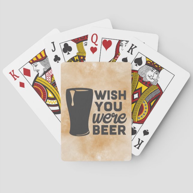 Wish You Were Beer Playing Cards (Back)