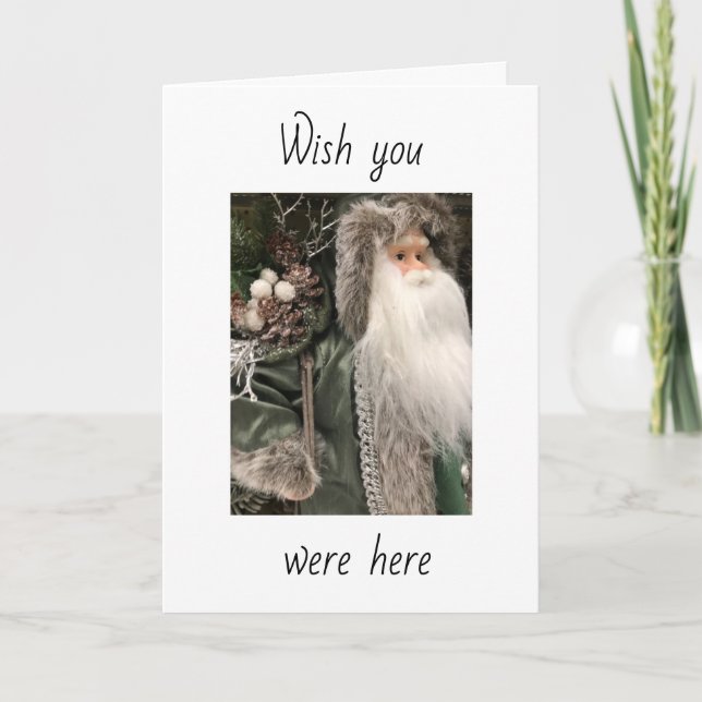 ***WISH YOU WERE HERE AT CHRISTMAS*** MISS YOU CARD (Front)