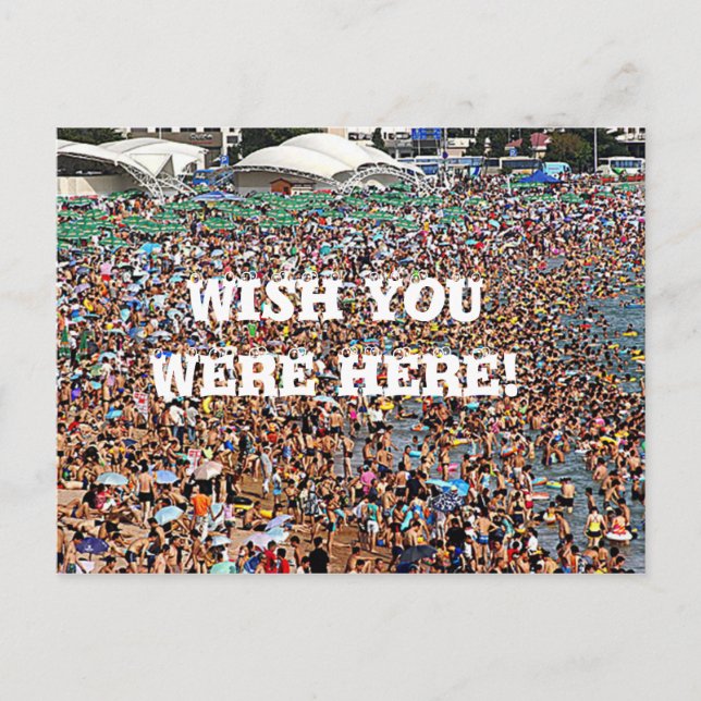 Wish you were here funny postcard (Front)