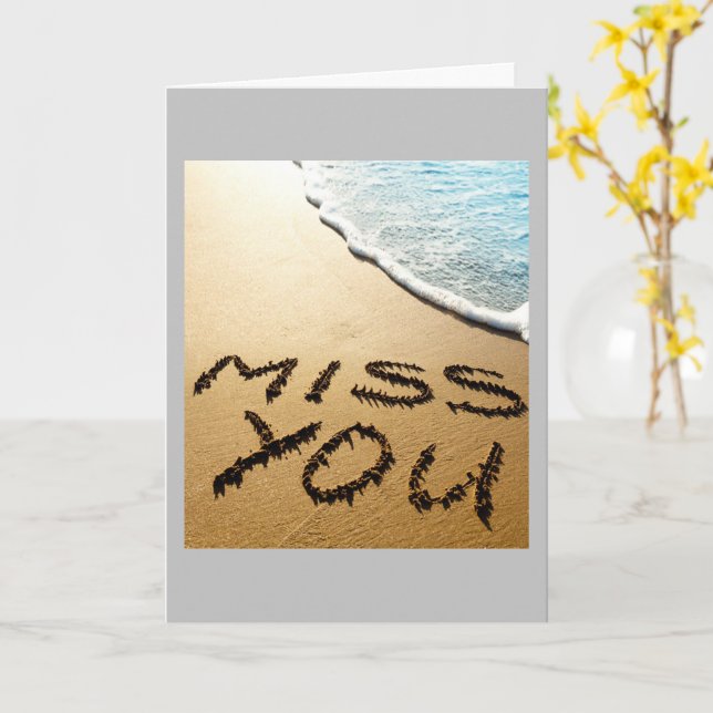 WISH YOU WERE HERE OR THAT I WAS THERE MISS YOU CARD (Yellow Flower)