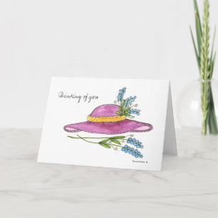 Wish you were here Pink Hat Card