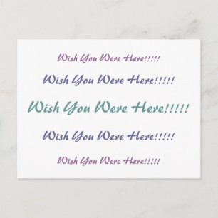 Wish You Were Here Postcard