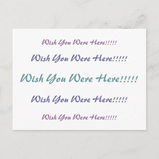 Wish You Were Here Postcard