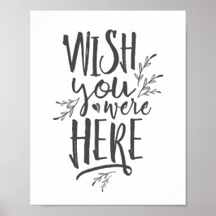 Wish you were here Wedding Memorial Table Sign GR