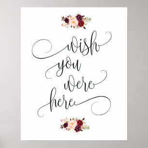 wish you were here wedding memorial table sign v2