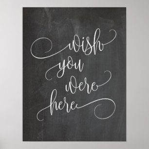 wish you were here wedding memorial table sign v6