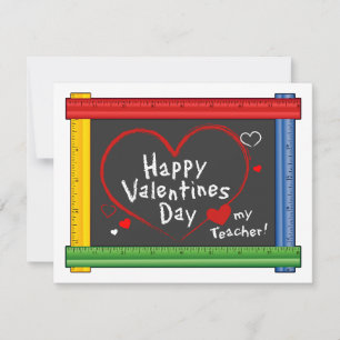 Wish your Teacher a Happy Valentine'sDay! Card