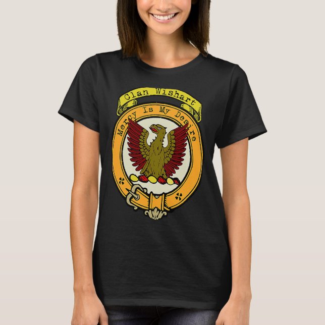 Wishart Clan Scottish Crest  1 T-Shirt (Front)
