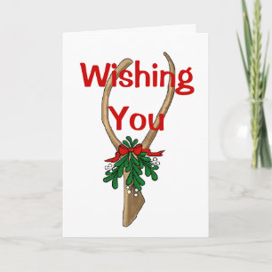 Wishbone & Mistletoe Christmas Greeting Card