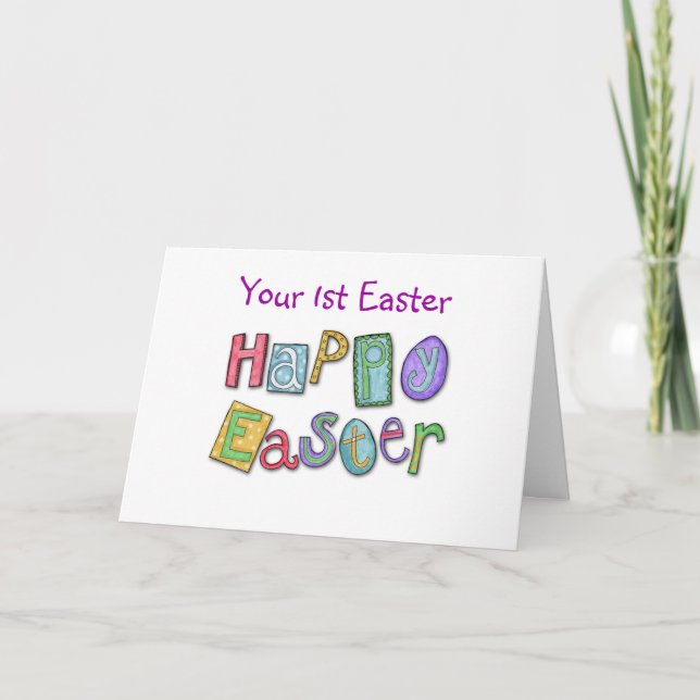 WISHES 1st EASTER BY THE BASKETFUL Holiday Card (Front)