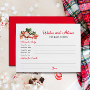 Wishes and Advice Santa Baby Shower Postcard