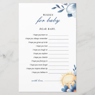 Wishes Baby Here Comes The Son Baby Shower Game