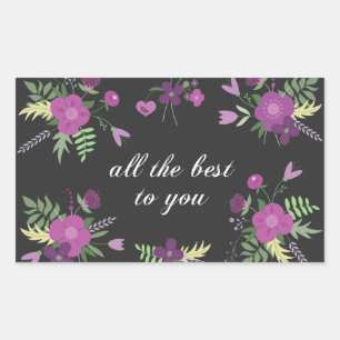 Wishes, best you rectangular sticker